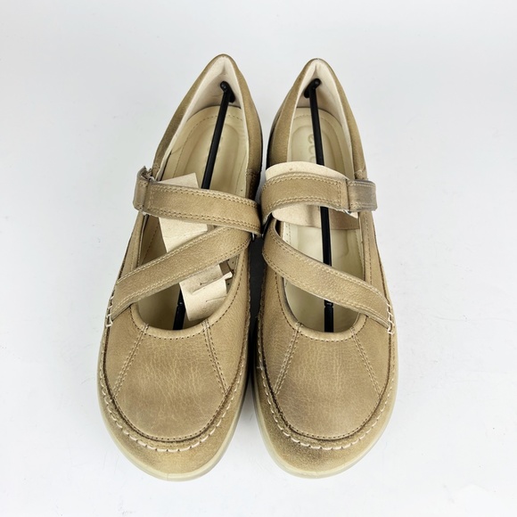Ecco Cayla Womens Mary Jane Comfort Shoes Crisscross Navajo Brown Leather 41 - Picture 3 of 12